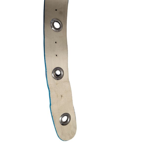 Vintage Salena’s Collection 1991 Leather Belt Colorful Silver Buckle Grommets main image 6